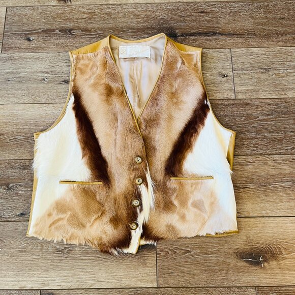 Vintage Bill Robinson cow hide vest size Large - Picture 13 of 17